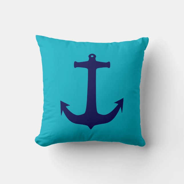 Almohada azul y azul marino (Anverso)