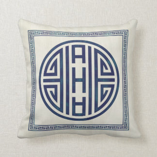 Almohada azul y blanca coreana