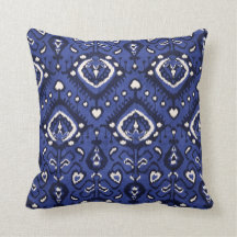 Almohada azul y blanca decorativa elegante moderna