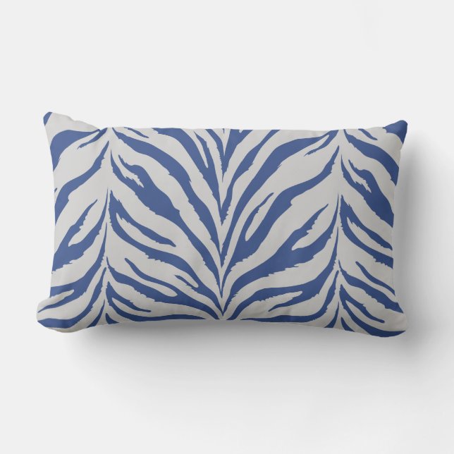 Almohada azul y blanca elegante moderna de los (Anverso)