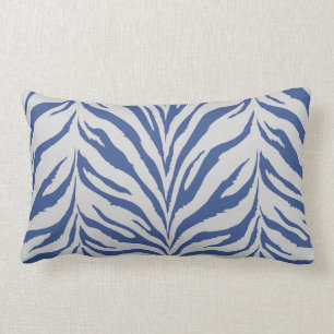 Almohada azul y blanca elegante moderna de los
