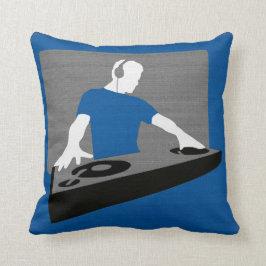 Almohada azul y gris para DJ