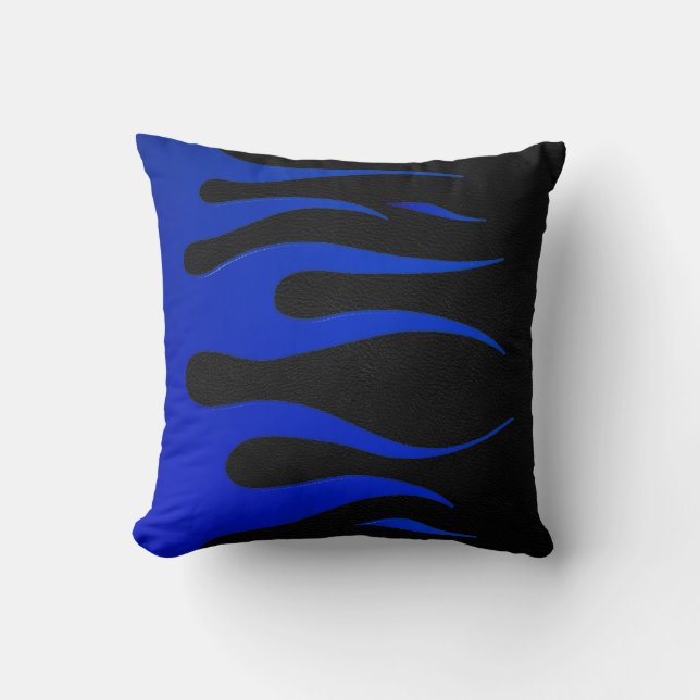 Almohada azul y negra de MoJo del americano de la (Anverso)