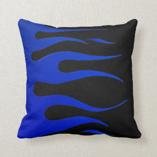 Almohada azul y negra de MoJo del americano de la