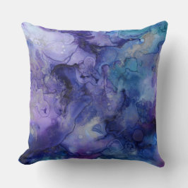 almohada azul y púrpura