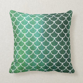 Almohada azulverde del lavado de la acuarela de la