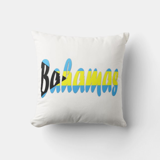 Almohada bahamesa de la bandera (Anverso)