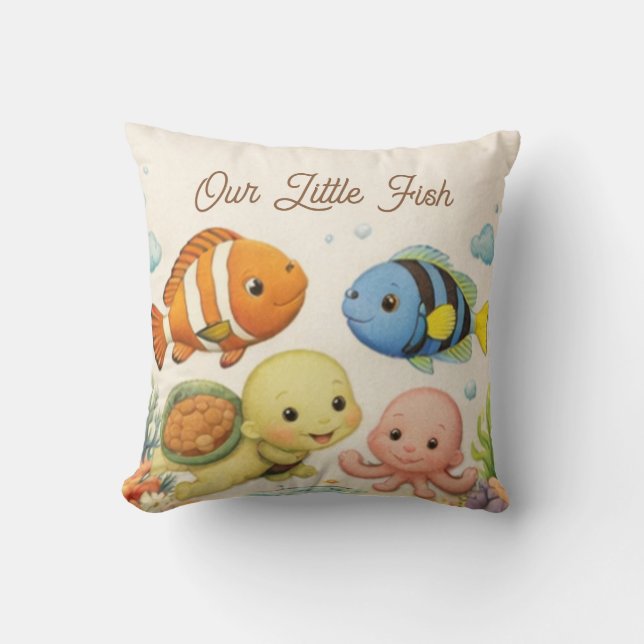 almohada bajo el mar | decoración de guardería | o (Anverso)