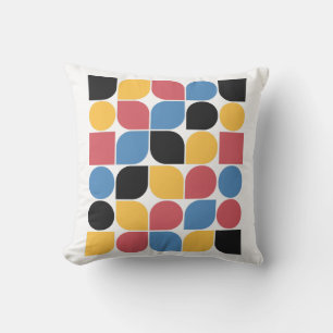 Almohada Bauhaus Geométrica Clásica Colorida