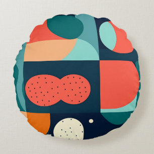 Almohada Bauhaus Geométrica Retro