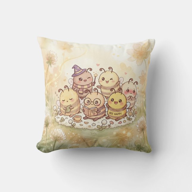 Almohada Bee Happy Friends (Anverso)