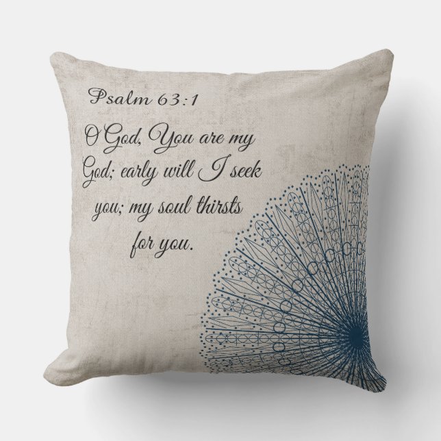 Almohada beige del 63:1 del salmo del tapetito (Anverso)