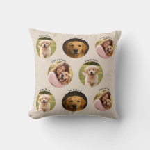 Almohada beige para fotos de la familia de mascota