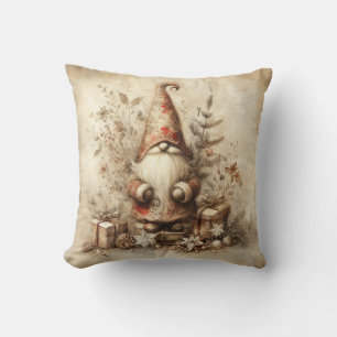 Almohada beige vintage de Navidad