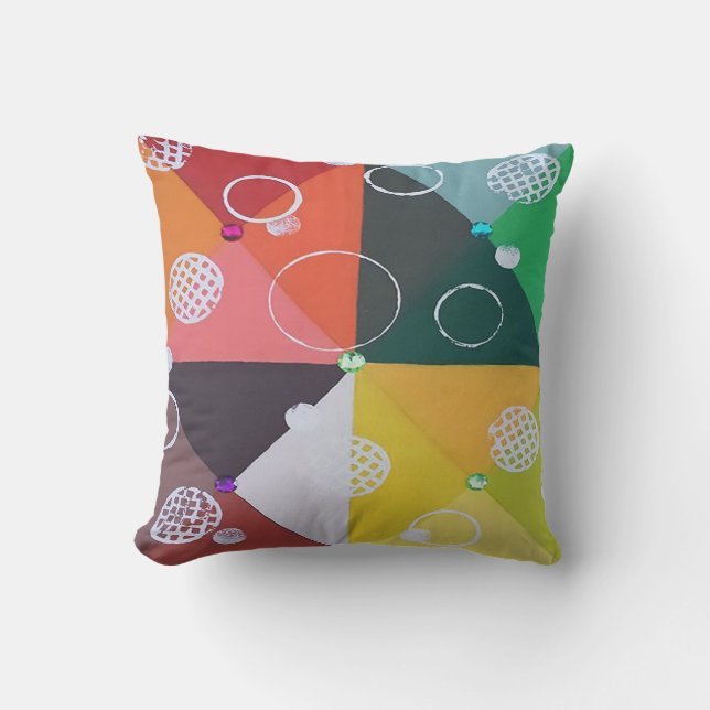 Almohada Bejeweled del patio (Anverso)