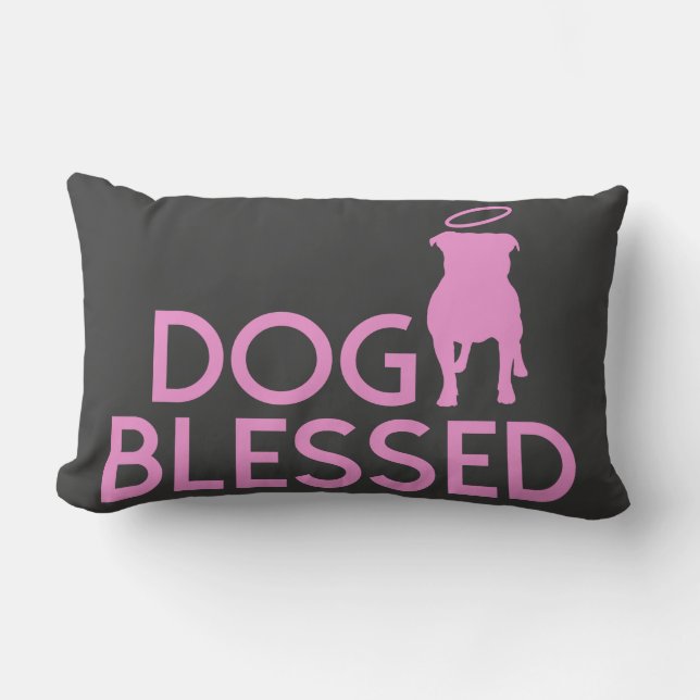 Almohada bendecida "perro" del acento del ángel (Anverso)