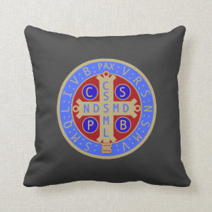 Almohada bilateral de la medalla del St. Benedicto