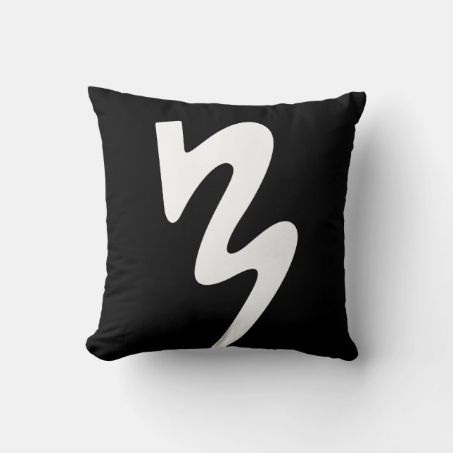 Almohada bilateral negra del logotipo: Banda de (Anverso)