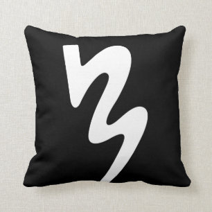 Almohada bilateral negra del logotipo: Banda de