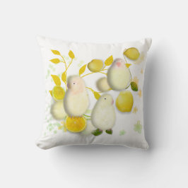 Almohada Birds & Lemons Colección Lovebirds