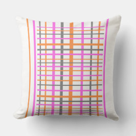 Almohada Blanca con Estampado de Cuadrícula Person