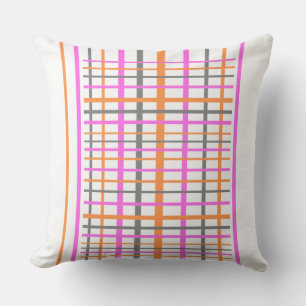 Almohada Blanca con Estampado de Cuadrícula Person