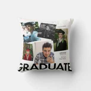Almohada Blanca con Monograma de Graduado 3