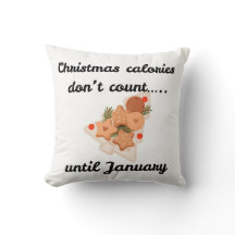 Almohada blanca de algodón navideña sarcástica