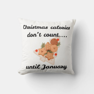 Almohada blanca de algodón navideña sarcástica