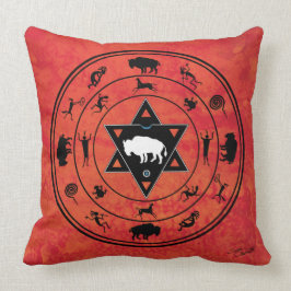 Almohada blanca de la rueda de la medicina del
