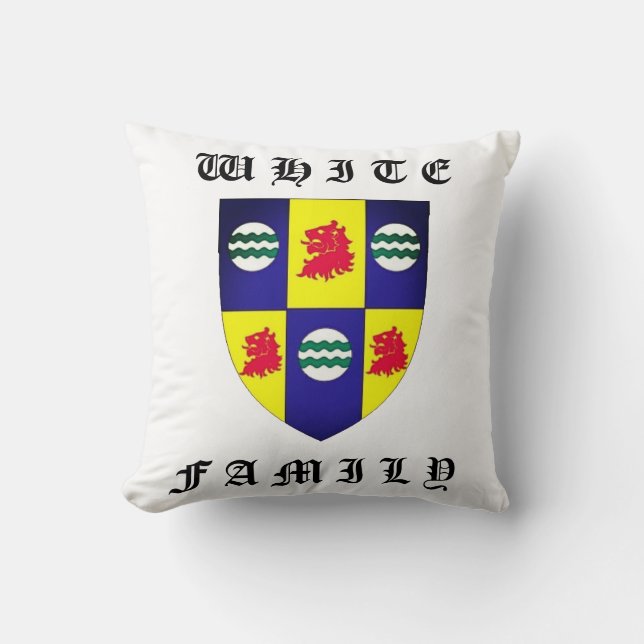Almohada blanca de los descendientes de la familia (Anverso)