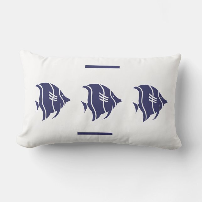 almohada blanca de pescado marina decoración coste (Anverso)