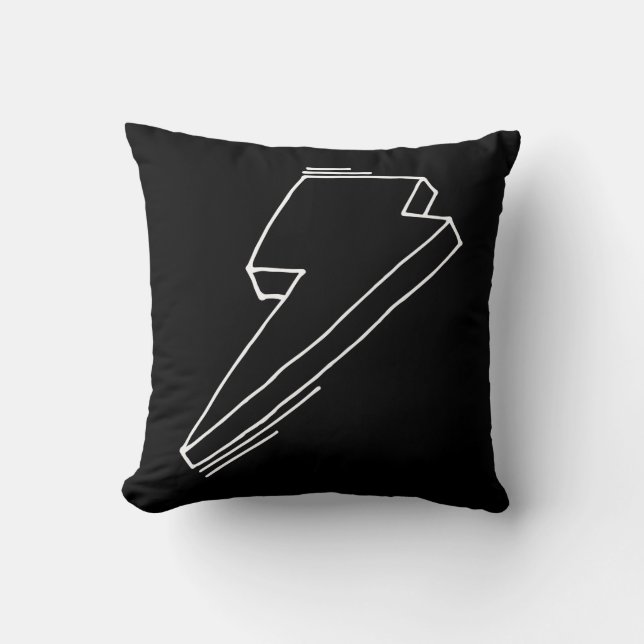 Almohada blanca del acento del rayo (Anverso)