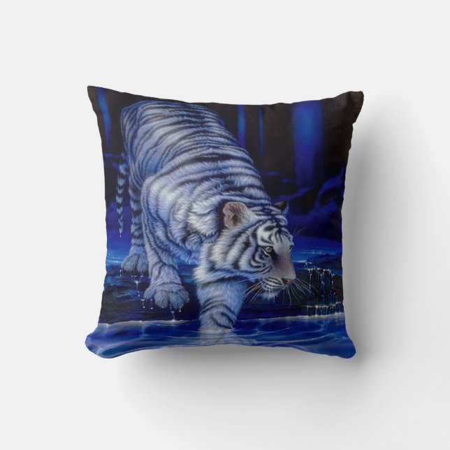 Almohada blanca del tigre (Anverso)