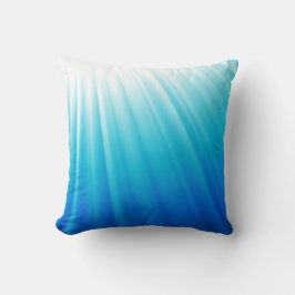 Almohada blanca ligera divina del azul de la
