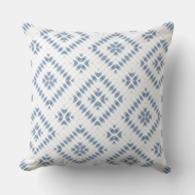 Almohada Blanca Moderna Costera para Lanzar (Anverso)