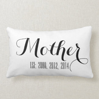 Almohada blanca negra del día de madre de la