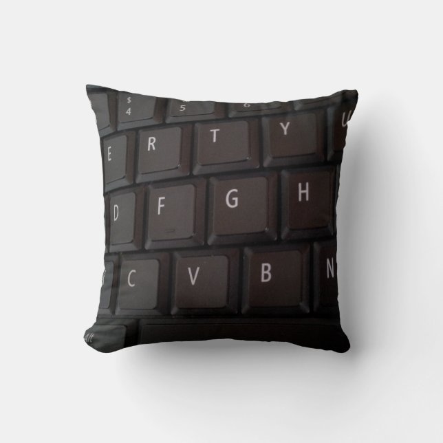 Almohada blanca negra del teclado (Anverso)