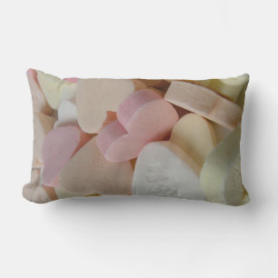 almohada blanca rosa pastel de caramelo valentino
