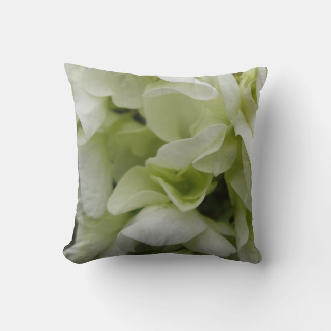 Almohada Blanco-Verde de los pétalos de la flor (Anverso)