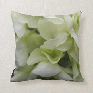 Almohada Blanco-Verde de los pétalos de la flor