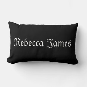 Almohada blanco y negro conocida personalizada