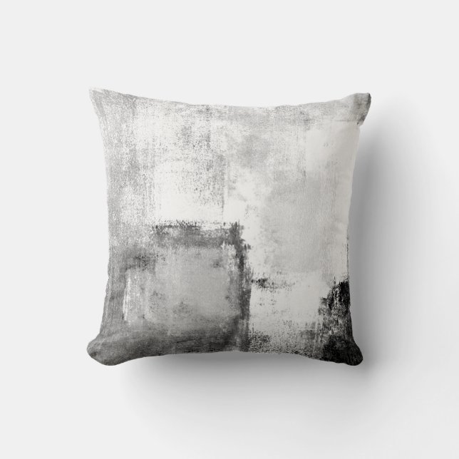 Almohada blanco y negro del arte abstracto de las (Anverso)