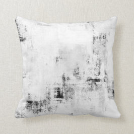 Almohada blanco y negro del arte abstracto de las