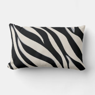 Almohada blanco y negro elegante intrépida del
