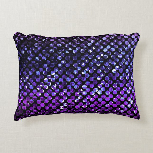 Almohada Bling cristalino púrpura Strass del (Anverso)
