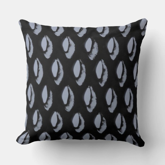 almohada boda de patrón azul claro. (Anverso)