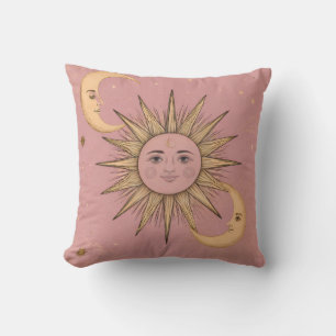 Almohada Bohemiana Mandala de Sol y Luna