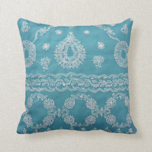 Almohada Bohemiana Turquesa