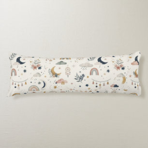 Almohada Bohemio de Cuerpo Celeste   Luna y Estrel